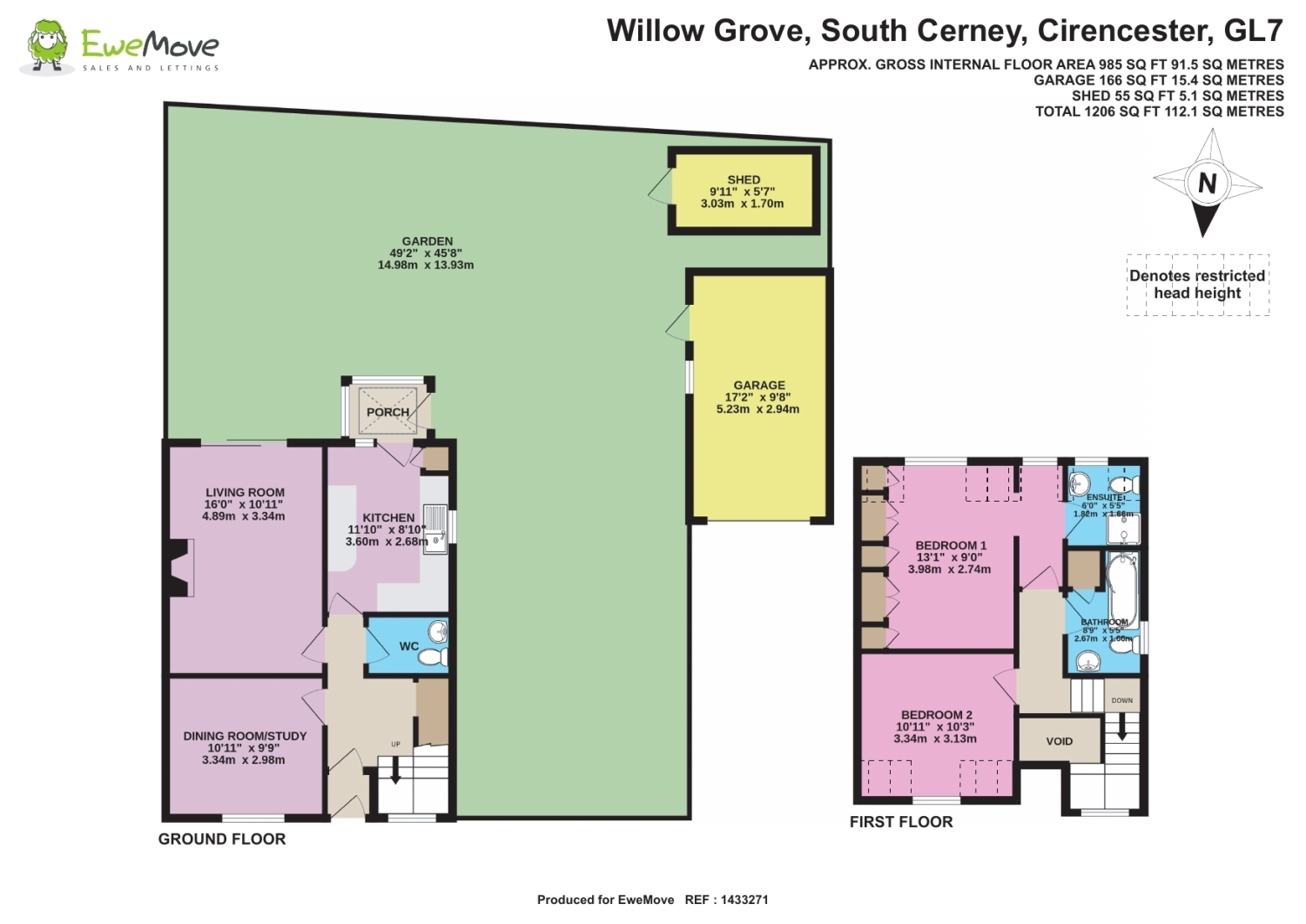 10, Willow Grove, Cirencester floorplan