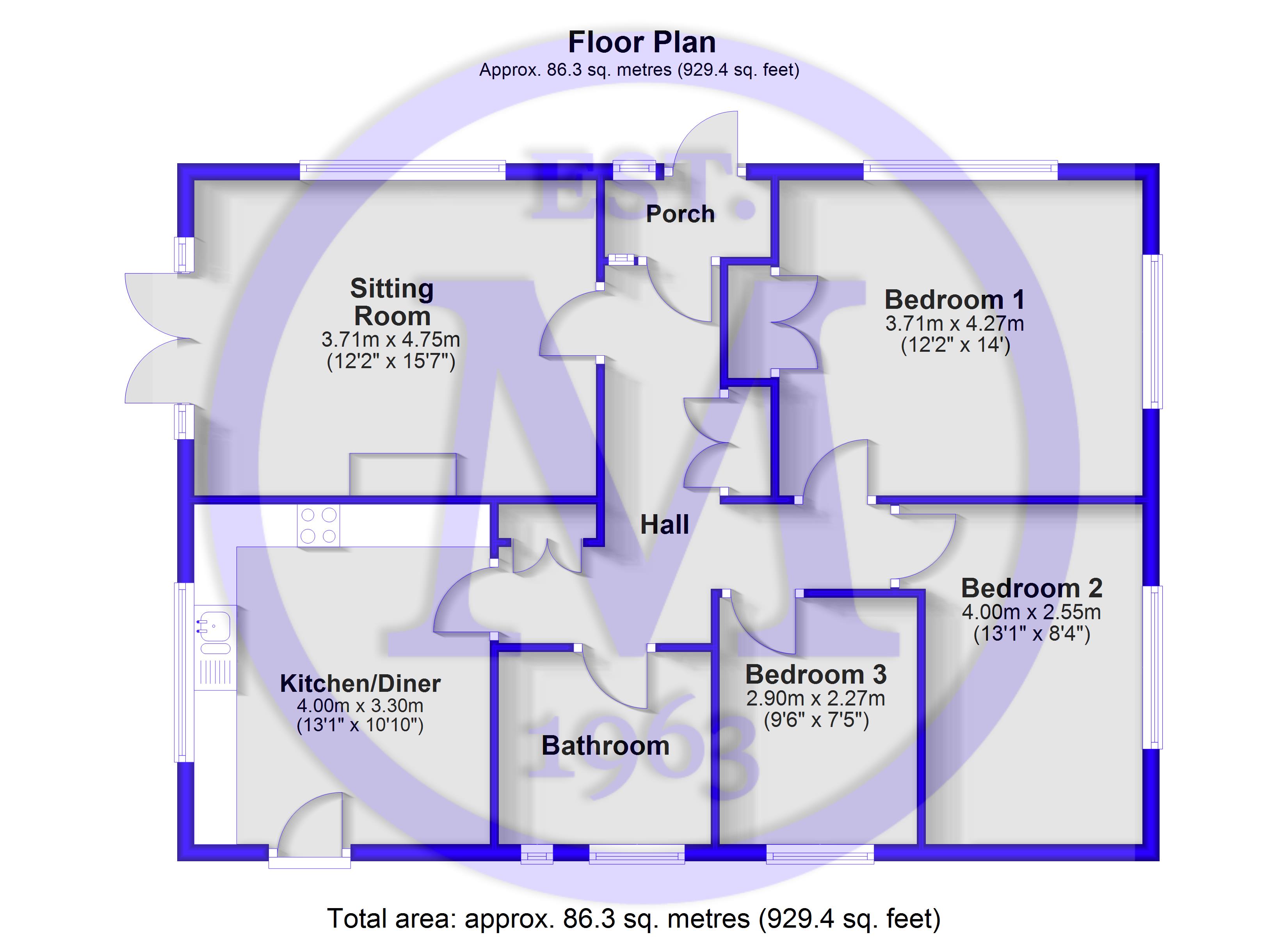 62, Marley Avenue, Hampshire floorplan