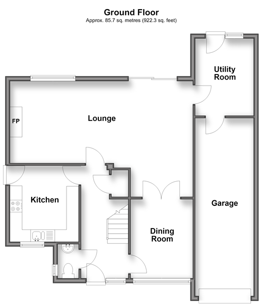 Mill Lane Blue Bell Hill, Chatham floorplan