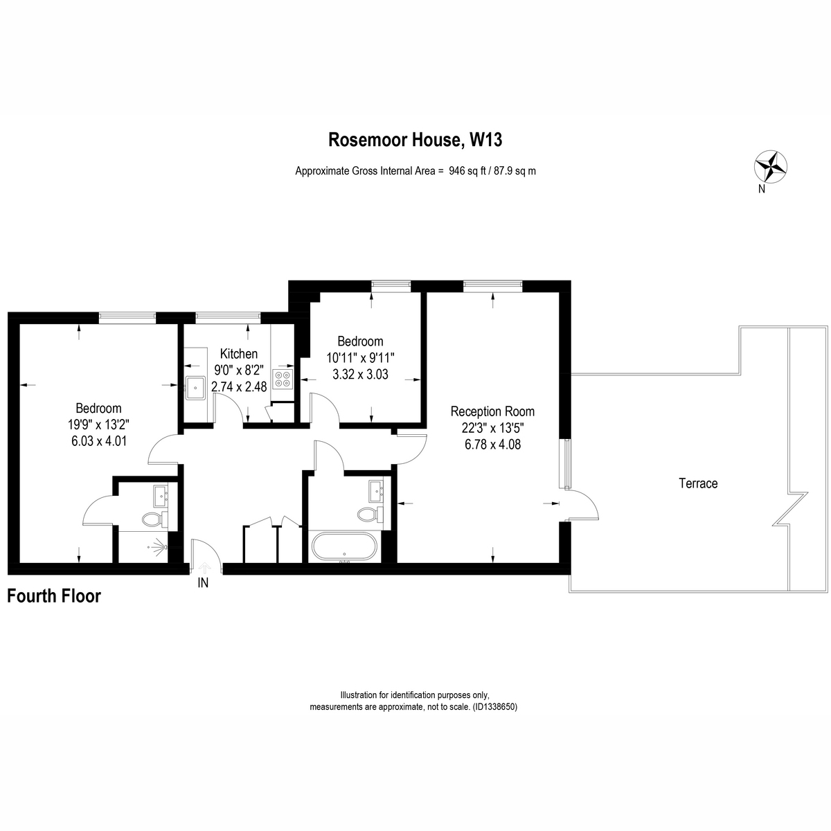 Flat Flat 25, Rosemoor House 90-94, Broadway, London floorplan