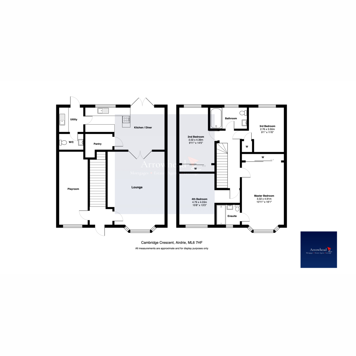 62, Cambridge Crescent, Airdrie floorplan