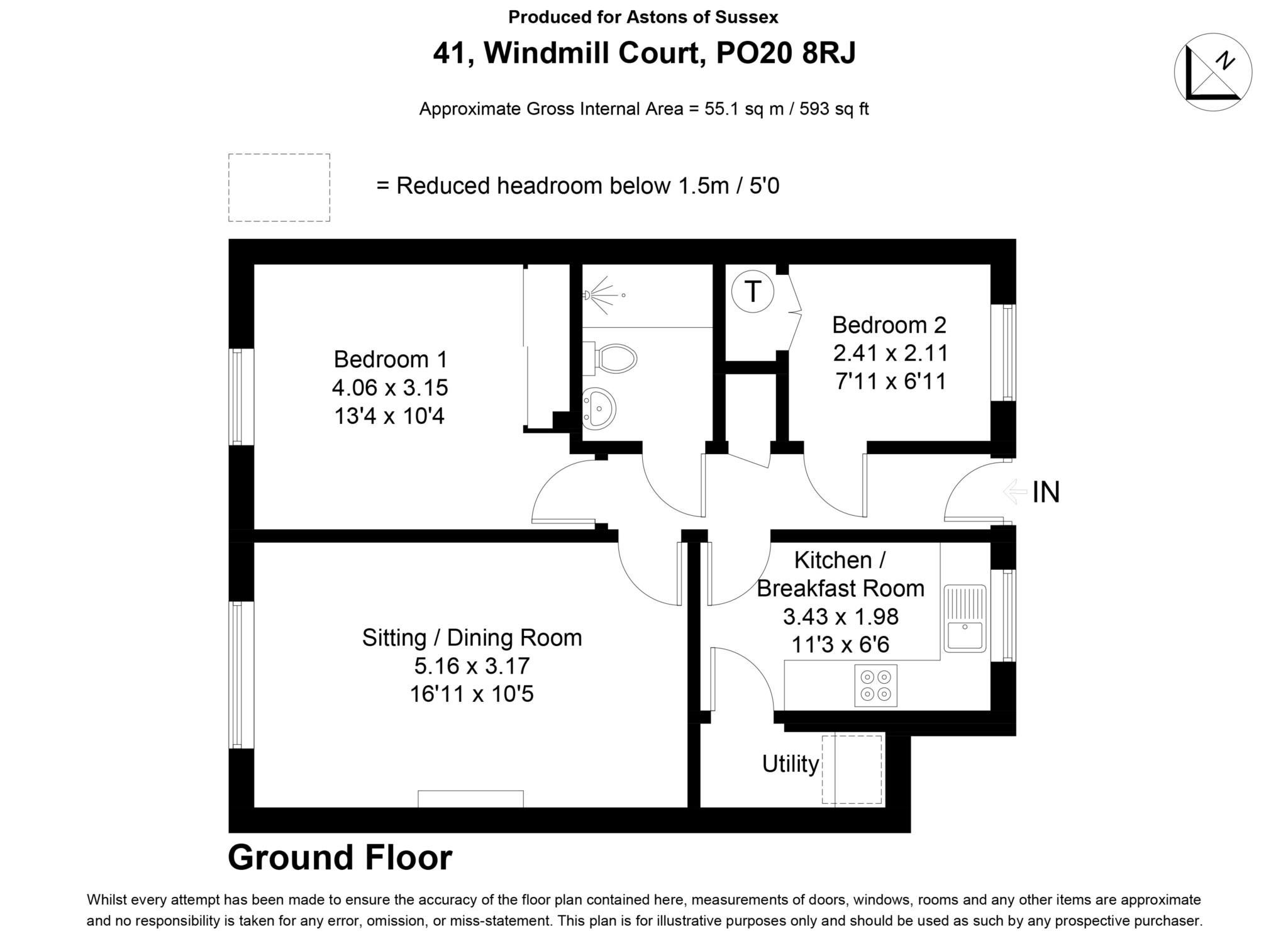 41, Windmill Court, Chichester floorplan