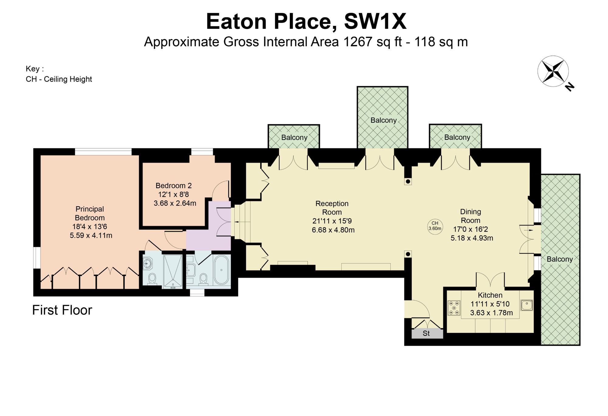 Flat 4, 34 Eaton Place Eaton Place, 34 Eaton Place, London floorplan