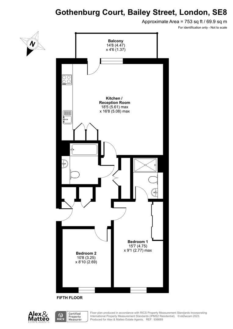 33, Gothenburg Court, Bailey Street, London floorplan