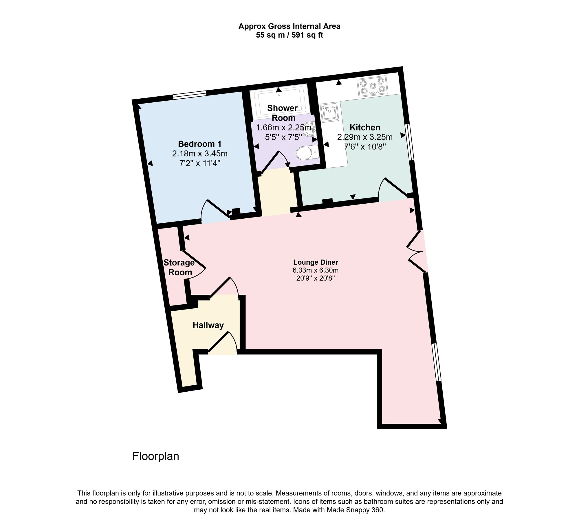 Flat 1 The Old Granary, Bank Street, Southampton floorplan