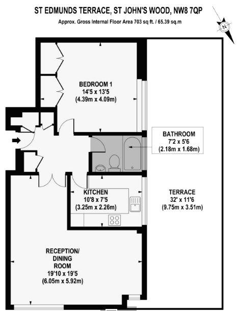 Flat 1, 7-8 St. Edmunds Terrace, London floorplan