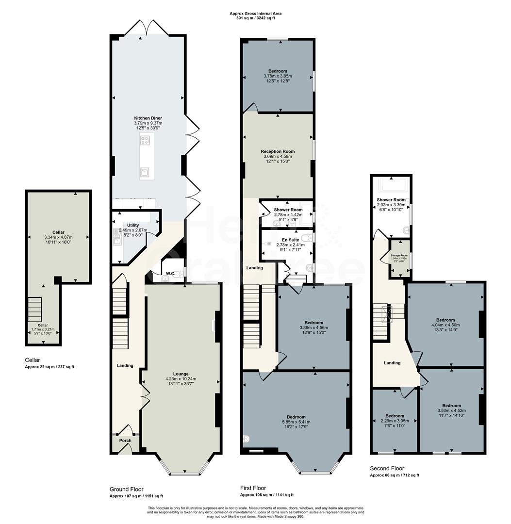 147, Cathedral Road, Cardiff floorplan