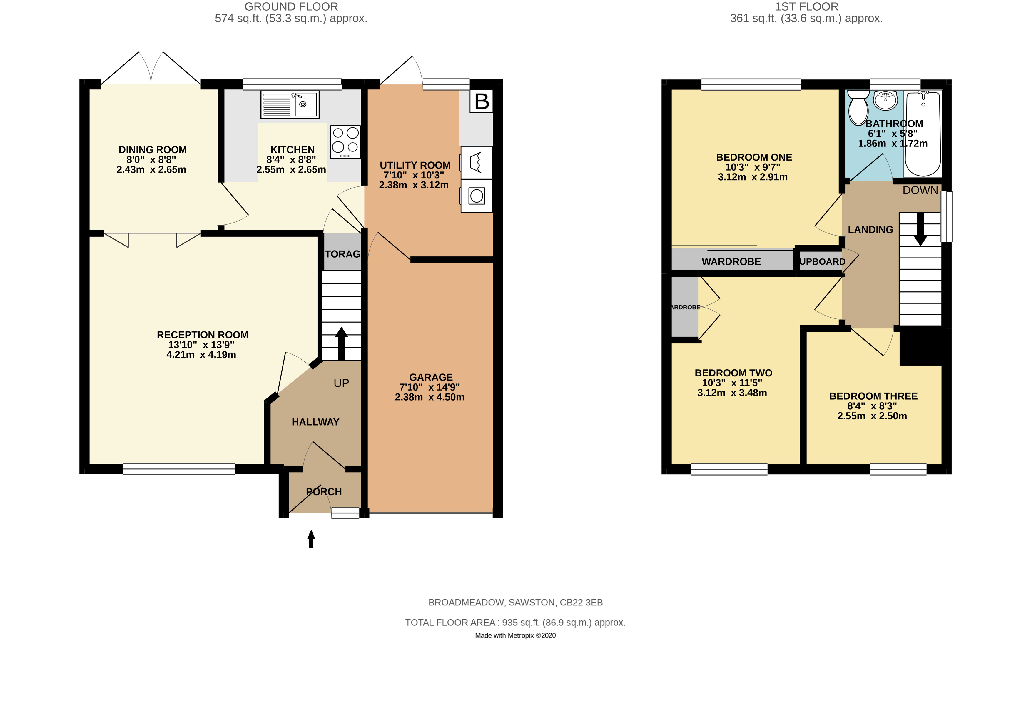 3 bed semidetached house for sale in Broadmeadow, Sawston, Cambridge