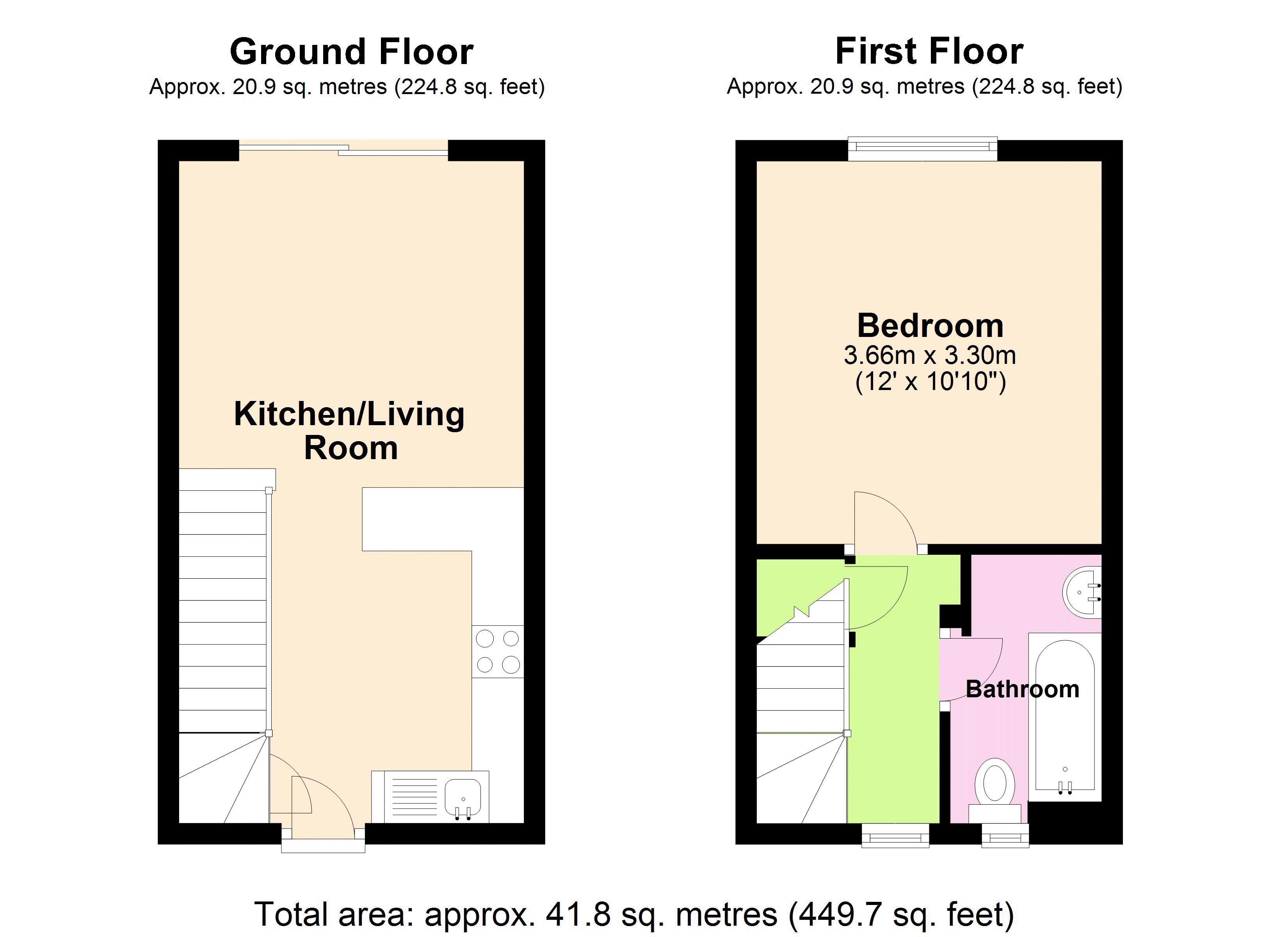 Rowe Mead, Pewsham, Chippenham SN15, 1 bedroom terraced house to rent