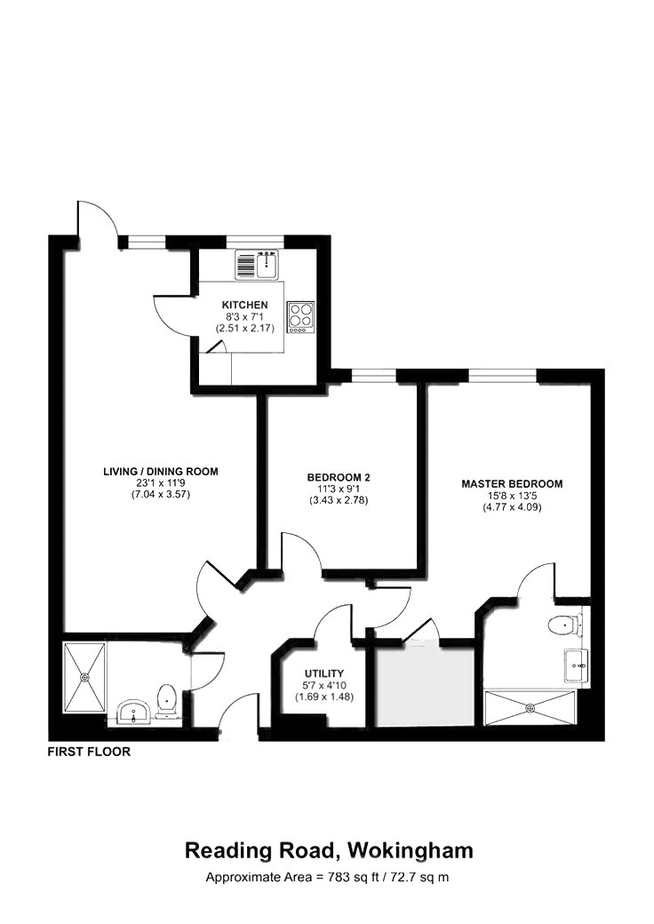 Flat 22, Oakingham Place 54-58,, Reading Road, Berkshire floorplan