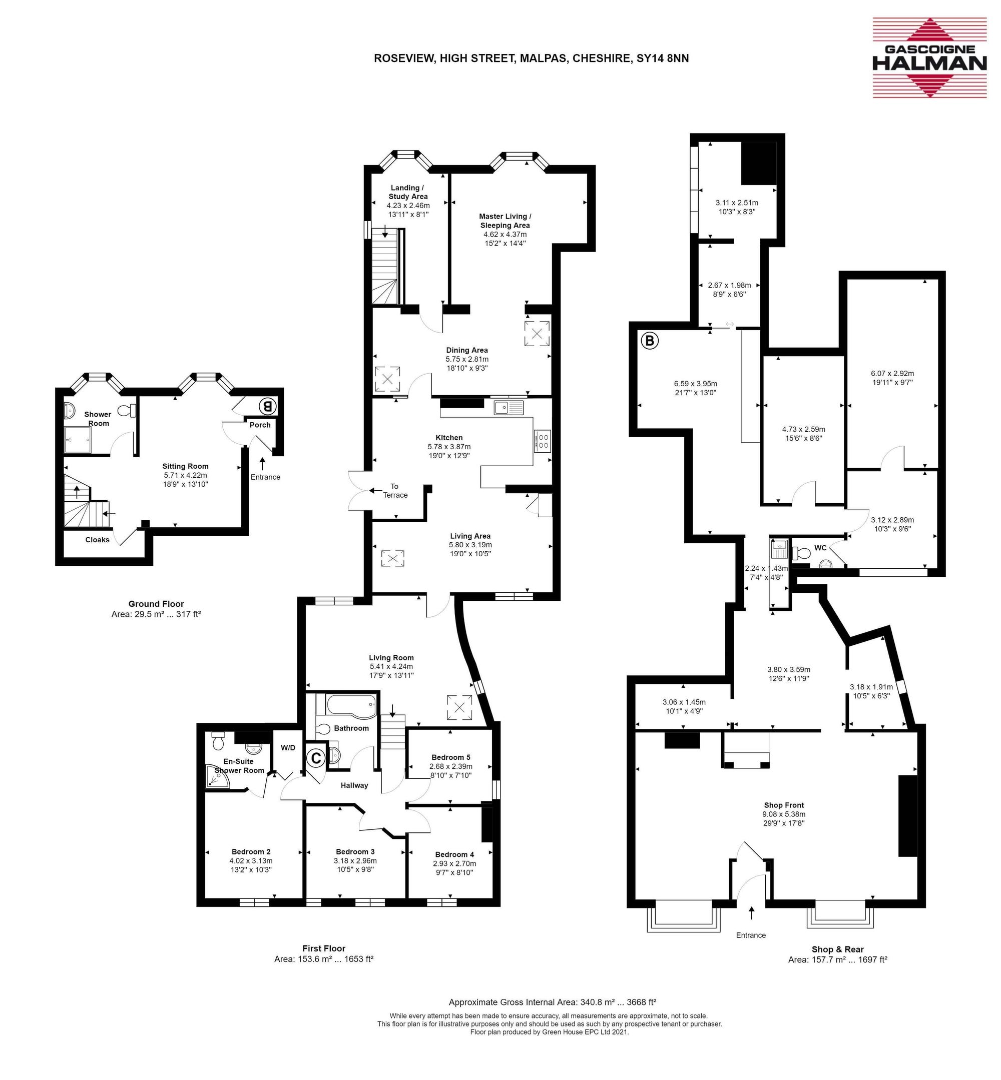 Roseview High Street, Malpas floorplan