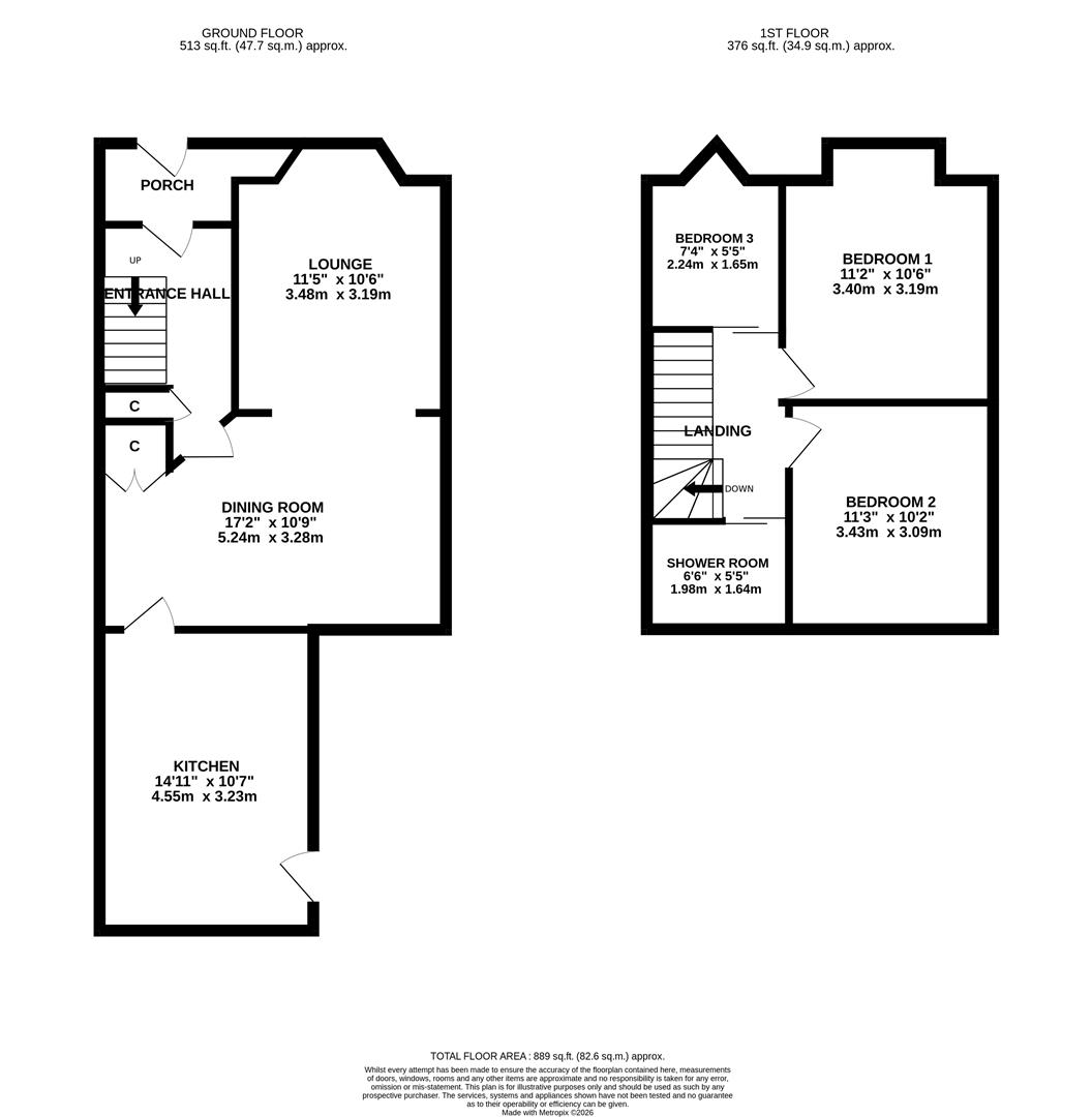 162, Priory Road, Hull floorplan