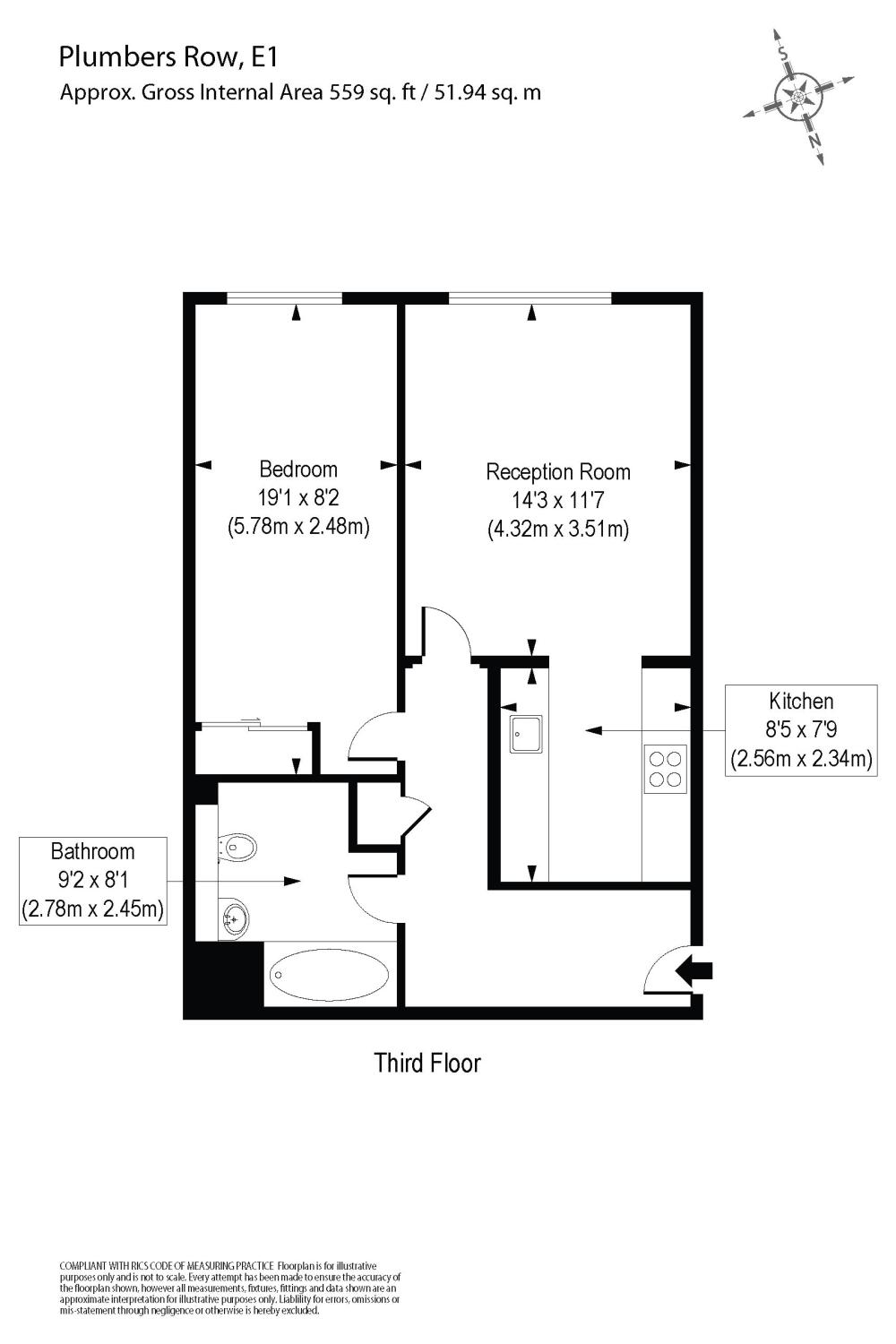 1 Bedrooms Flat to rent in Colefax Building, 23 Plumbers Row, Aldgate E1