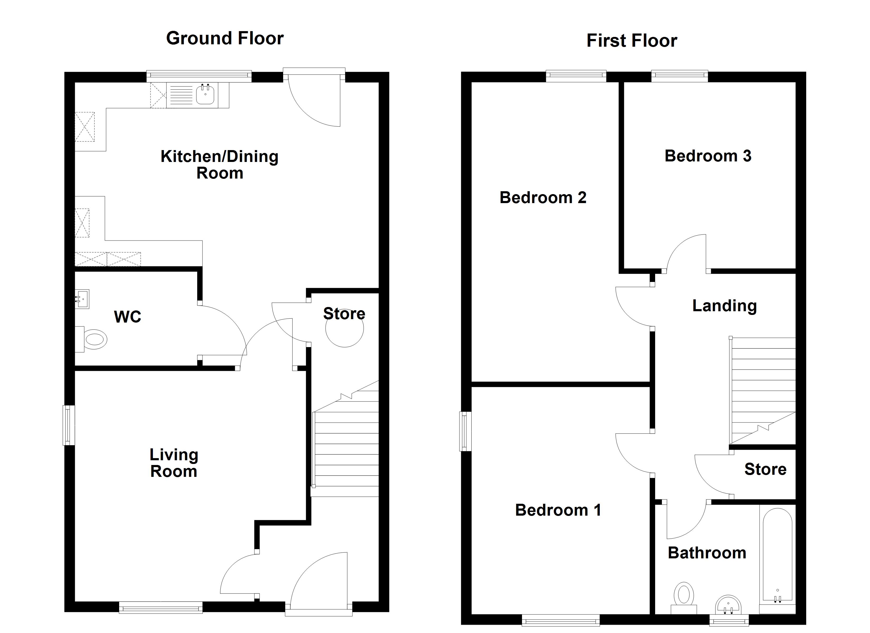 the_haven_end_terrace, Heads Lane, Hessle floorplan