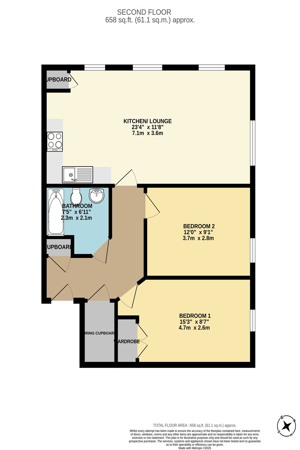 1, Flat 11, Hadleigh Grove, Coulsdon floorplan