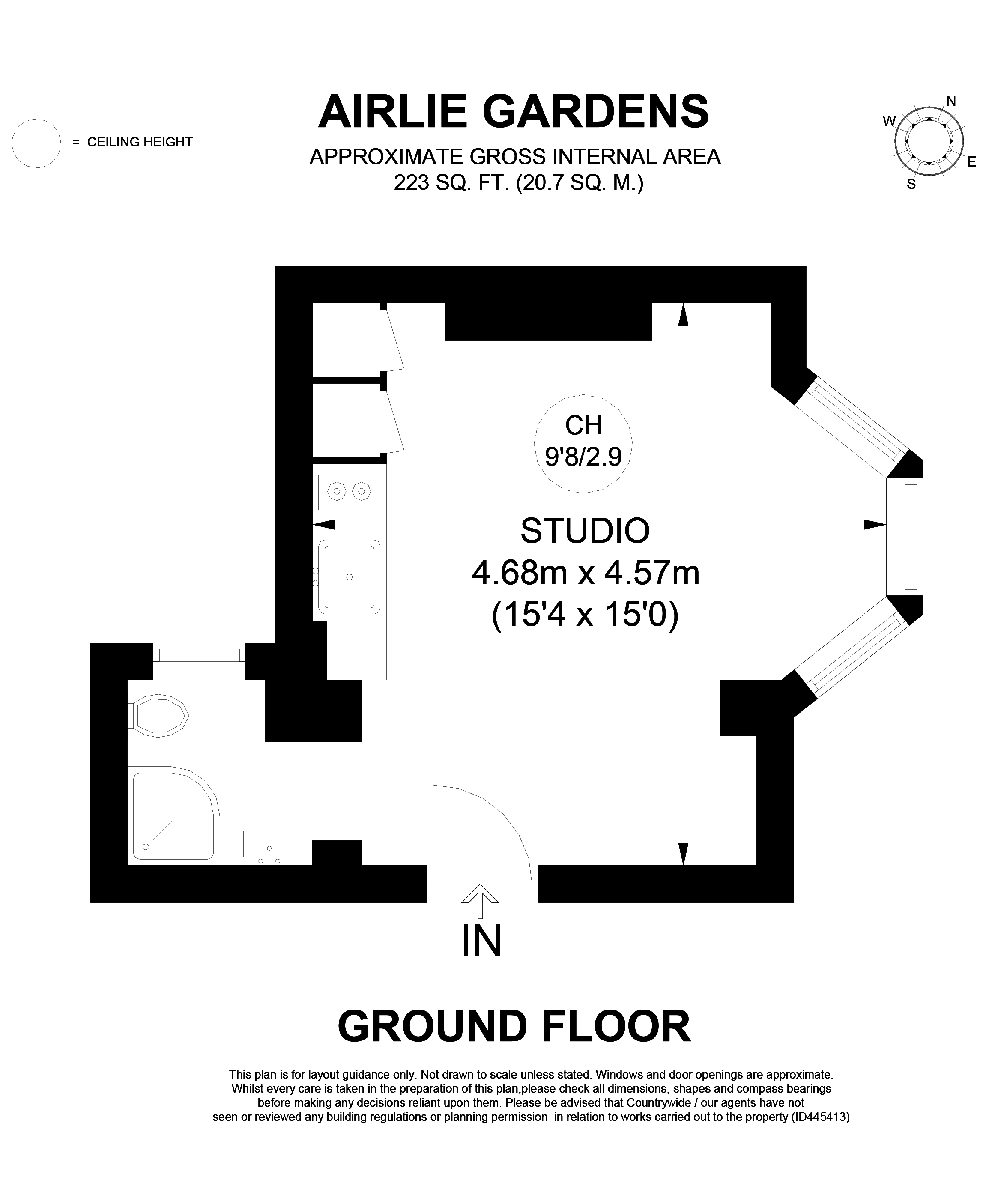 Flat 3, 8, Airlie Gardens, London floorplan