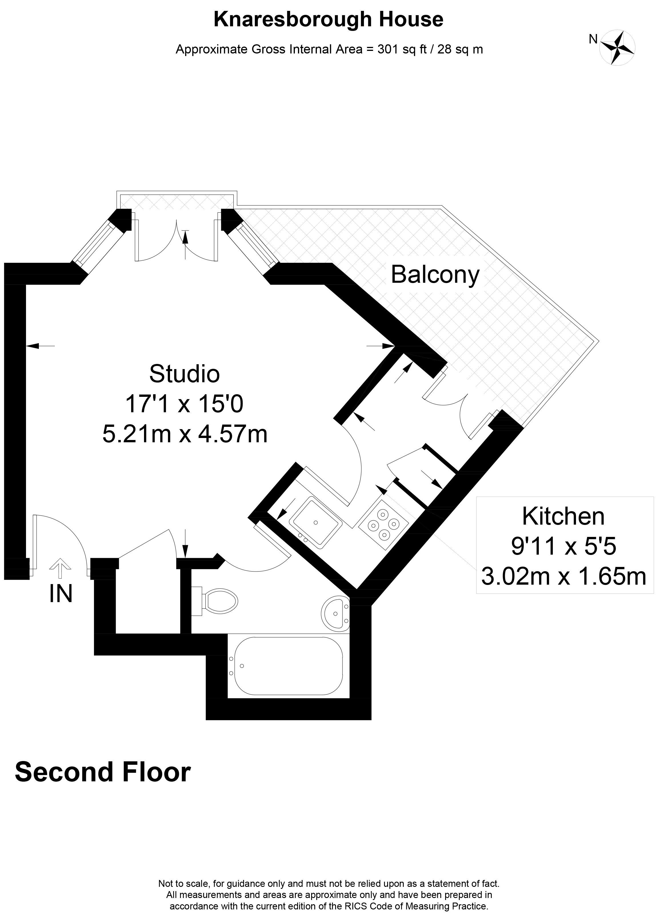 Flat 15, Knaresborough House 5-7 Knaresborough Place, London floorplan