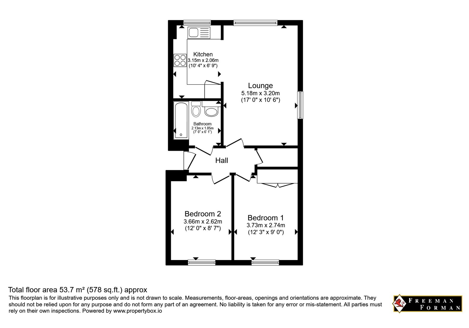 Flat 6, Winston Court, 161, St. Johns Road, Kent floorplan