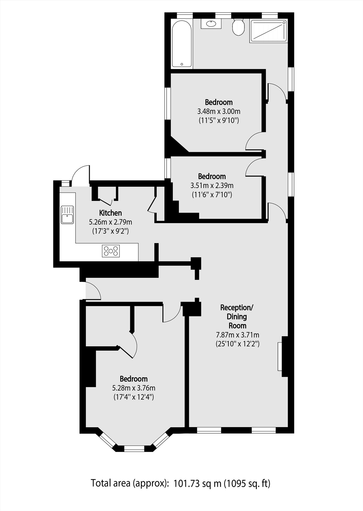 Flat 36, Manor Court, Aylmer Road, London floorplan