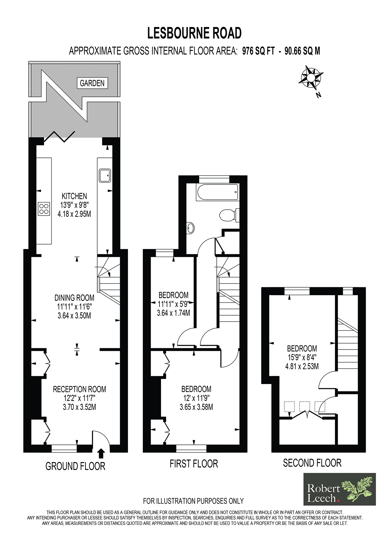 Lesbourne Road, Reigate RH2, 3 bedroom terraced house for sale