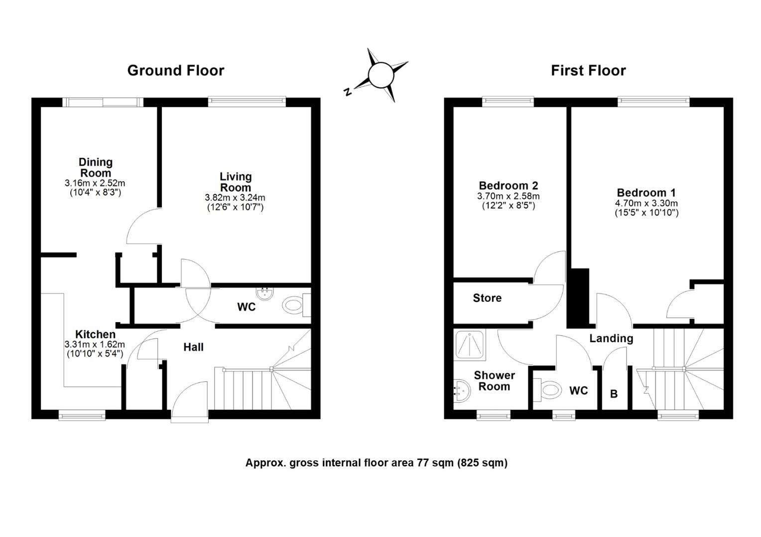 75, Hereward Close, Impington, Cambridge floorplan