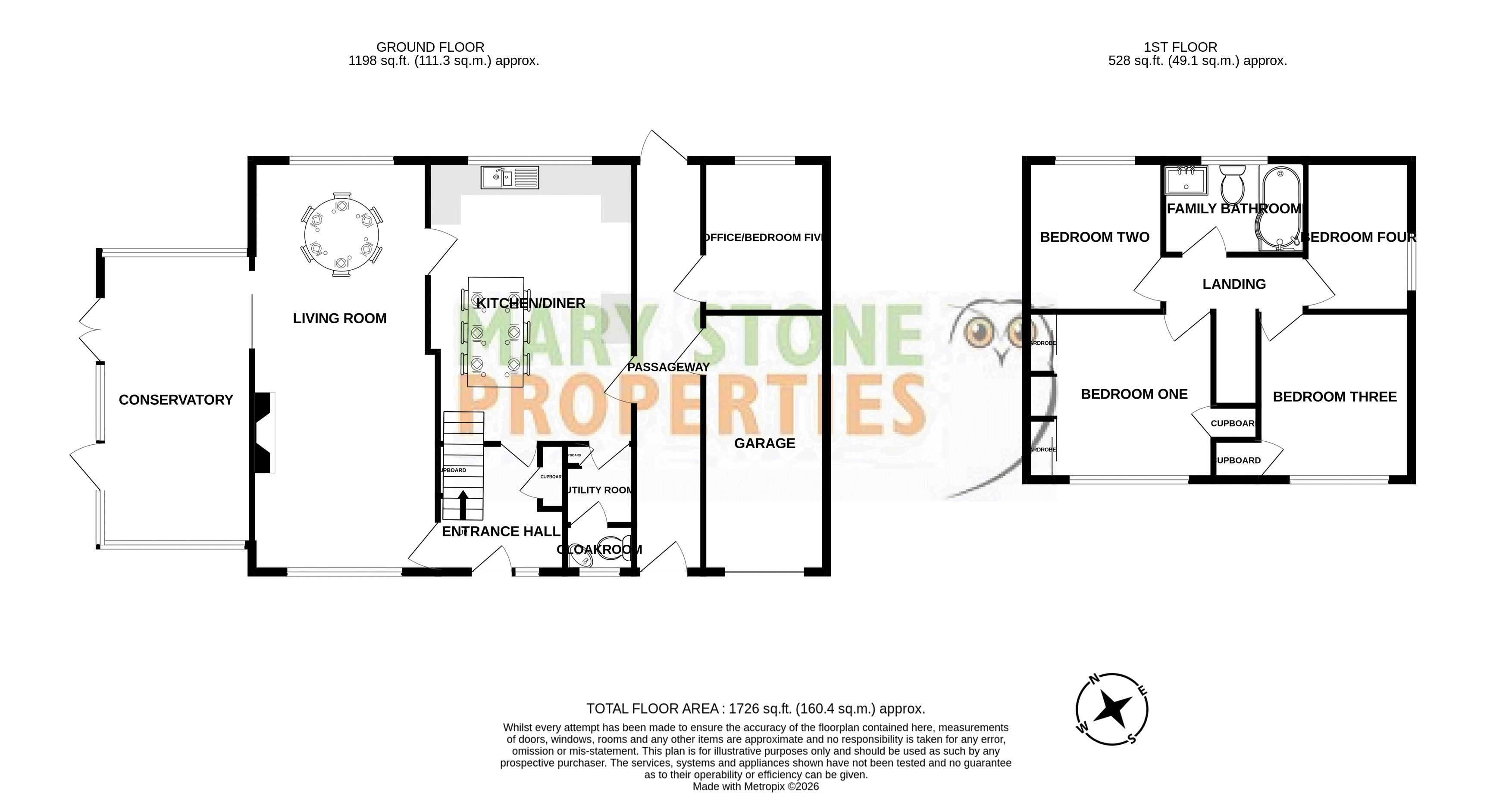 5, Castle Close, Tenbury Wells floorplan