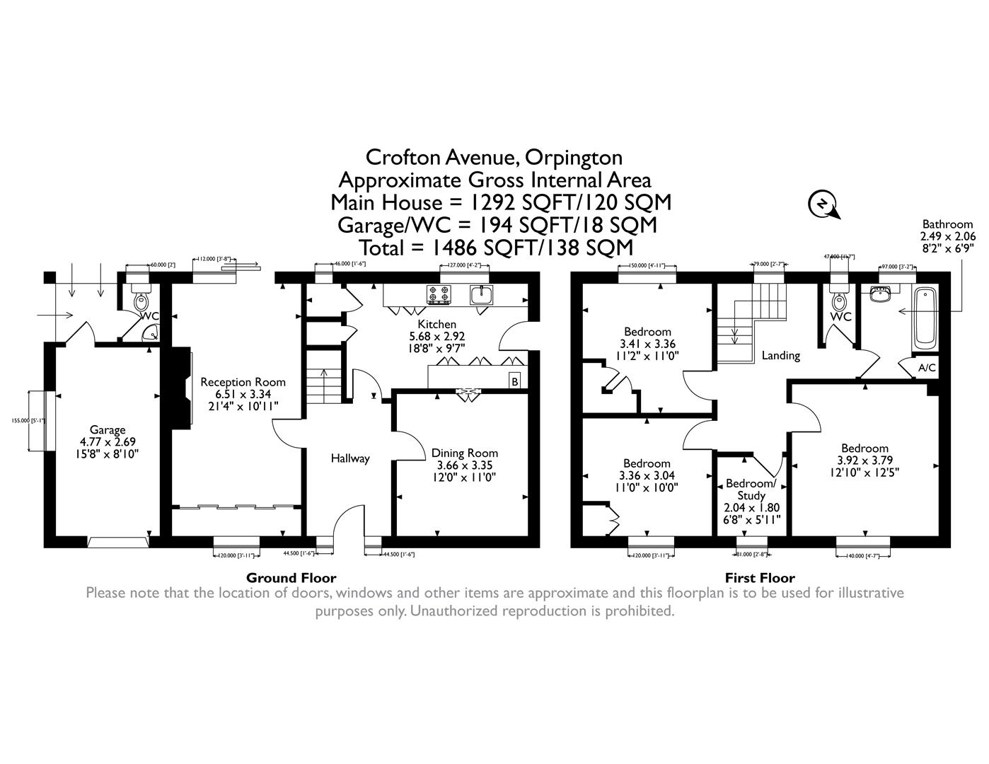 44, Crofton Avenue, Orpington floorplan