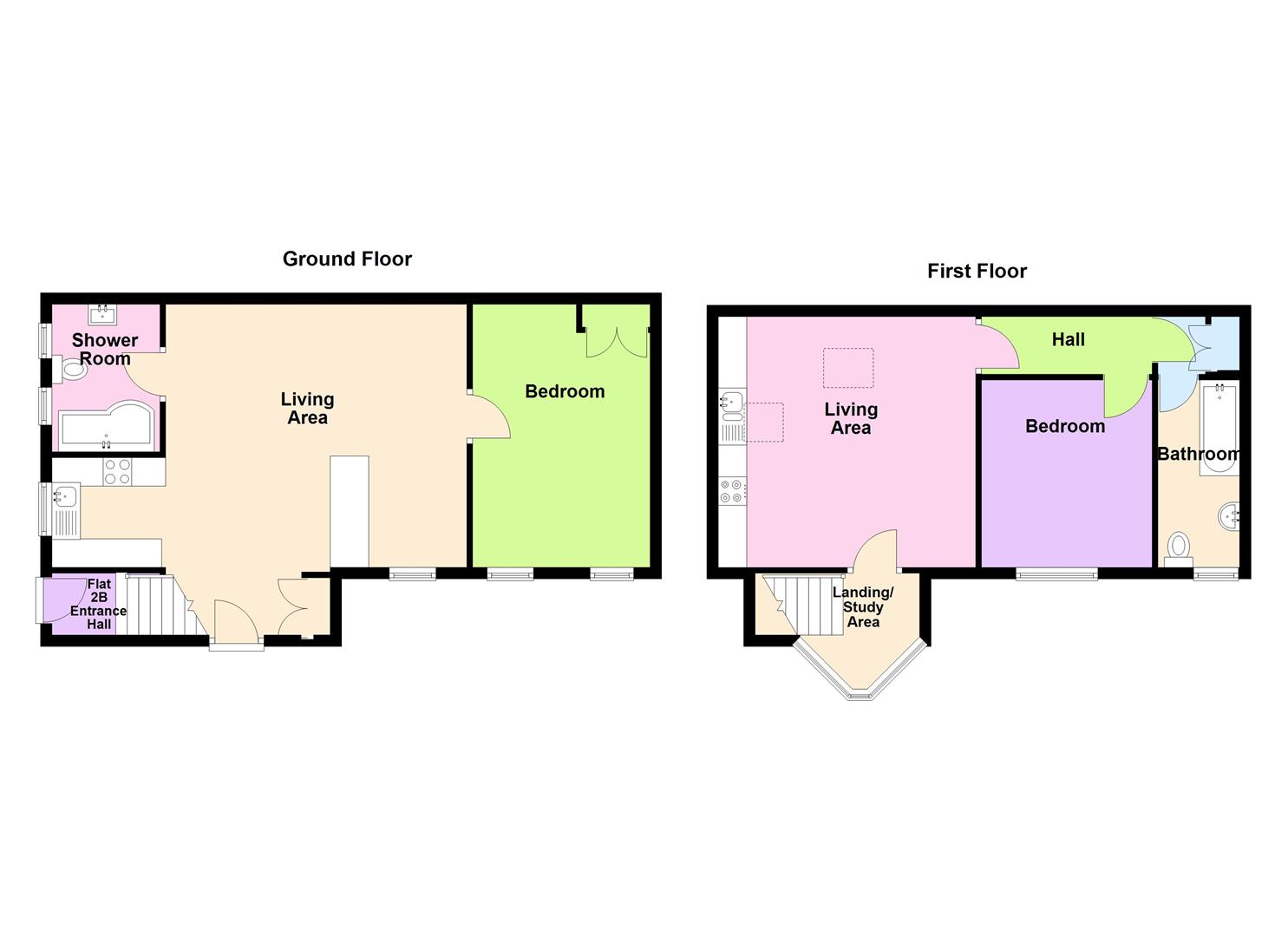 2a & 2b, Hanover Road, Weymouth floorplan