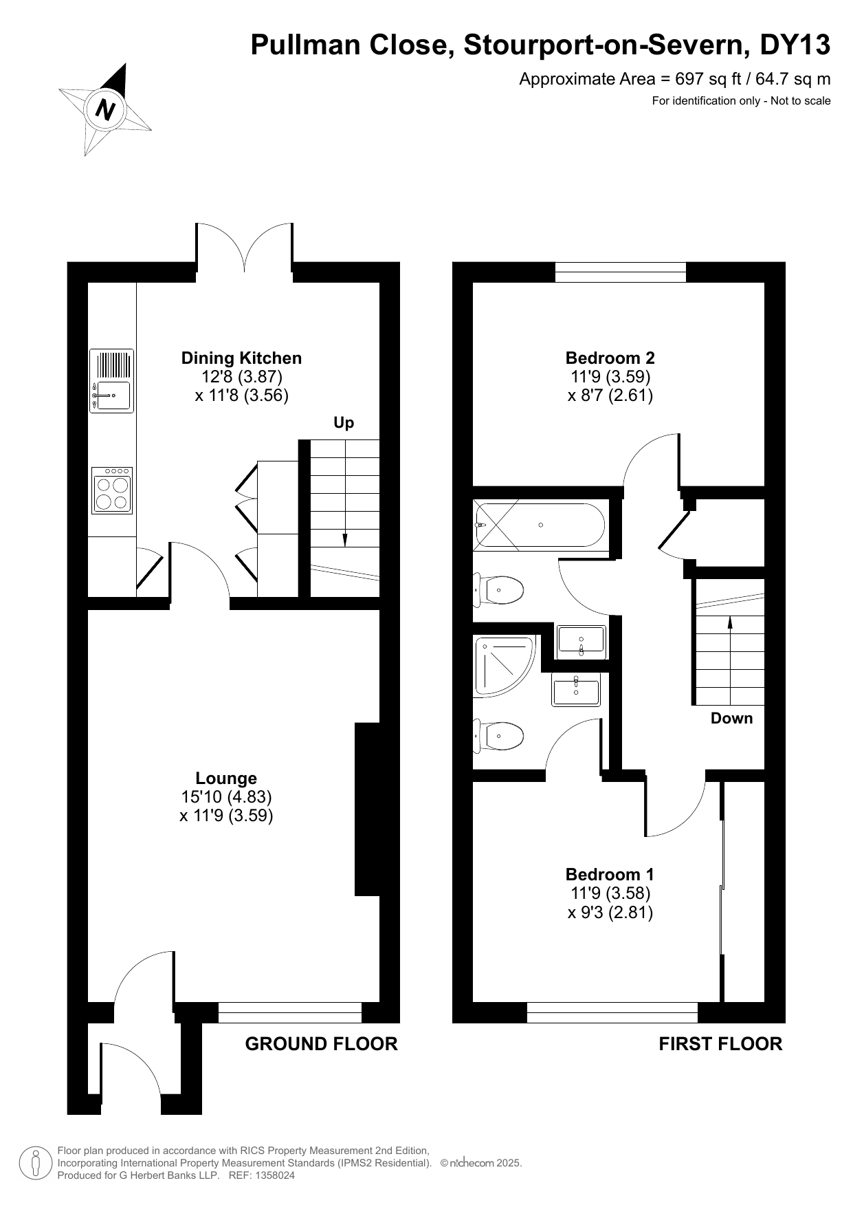 4, Pullman Close, Worcestershire, DY13 8AF floorplan