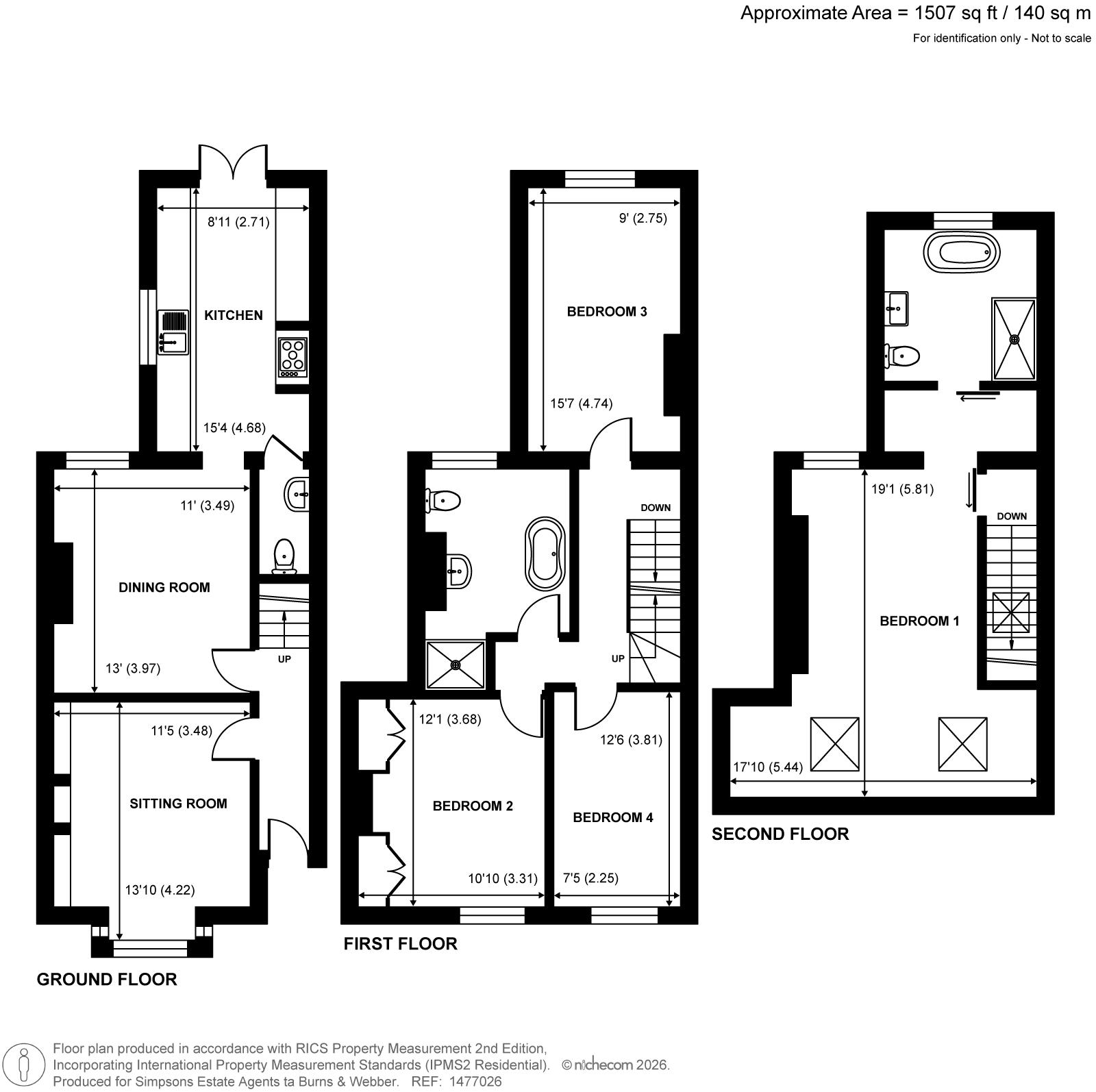 23, Hallam Road, Godalming floorplan