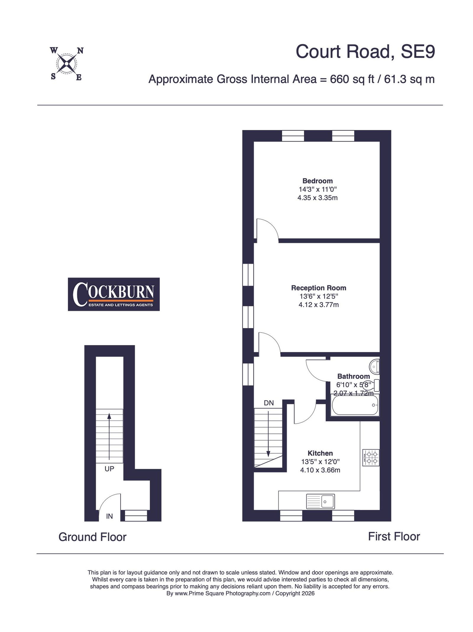 Courtlands House, 202,Flat 3, Court Road, London floorplan