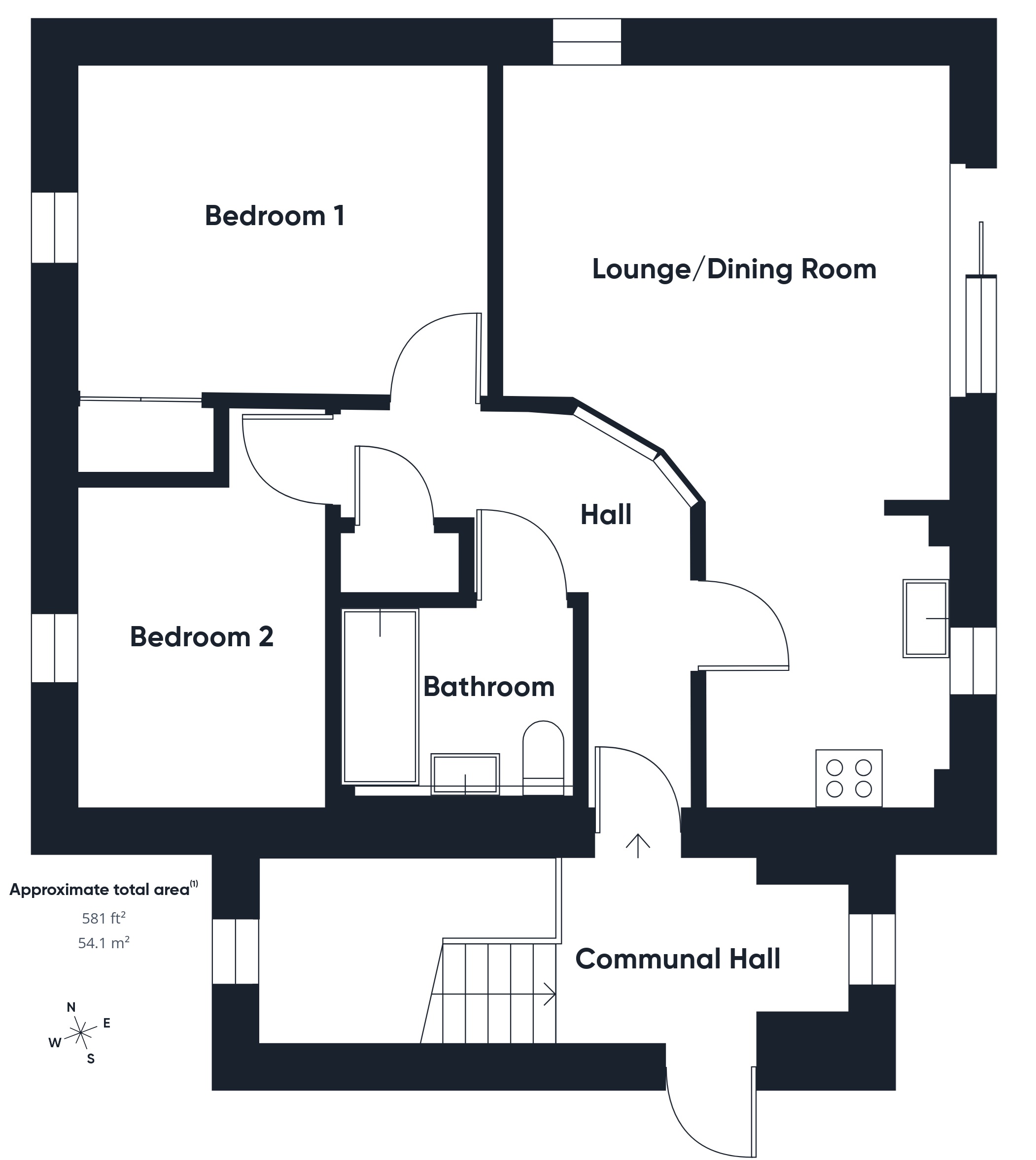 26, Hawkers Court, Bude floorplan