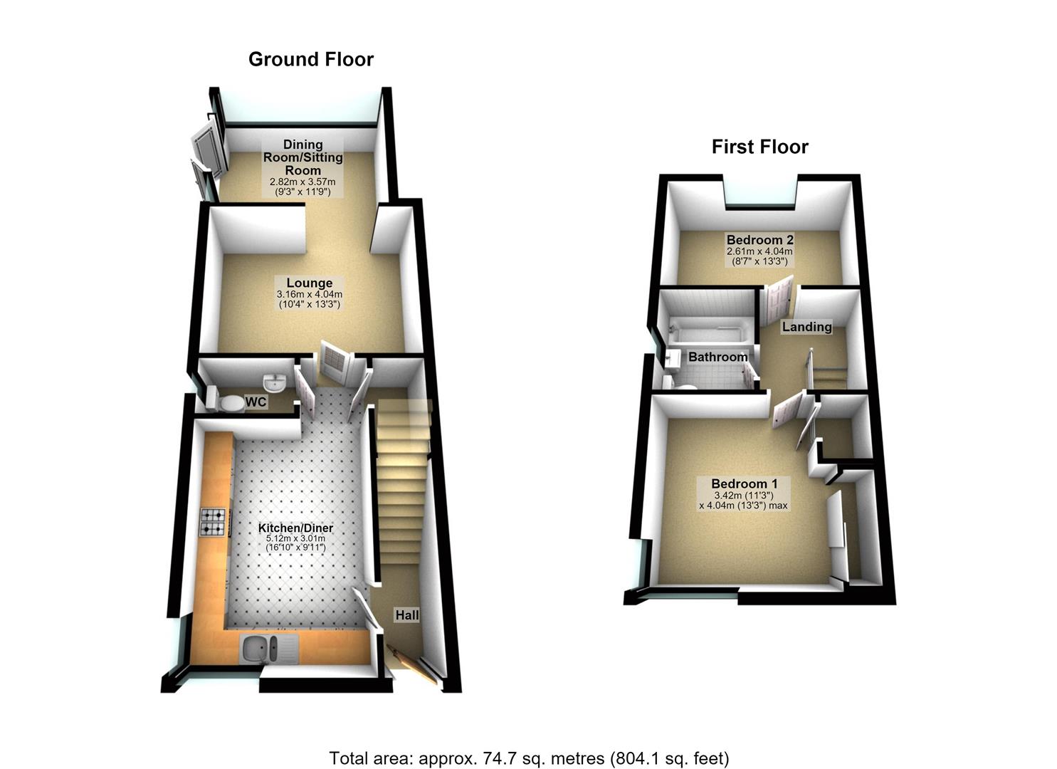 10, Church Street, Castleford floorplan