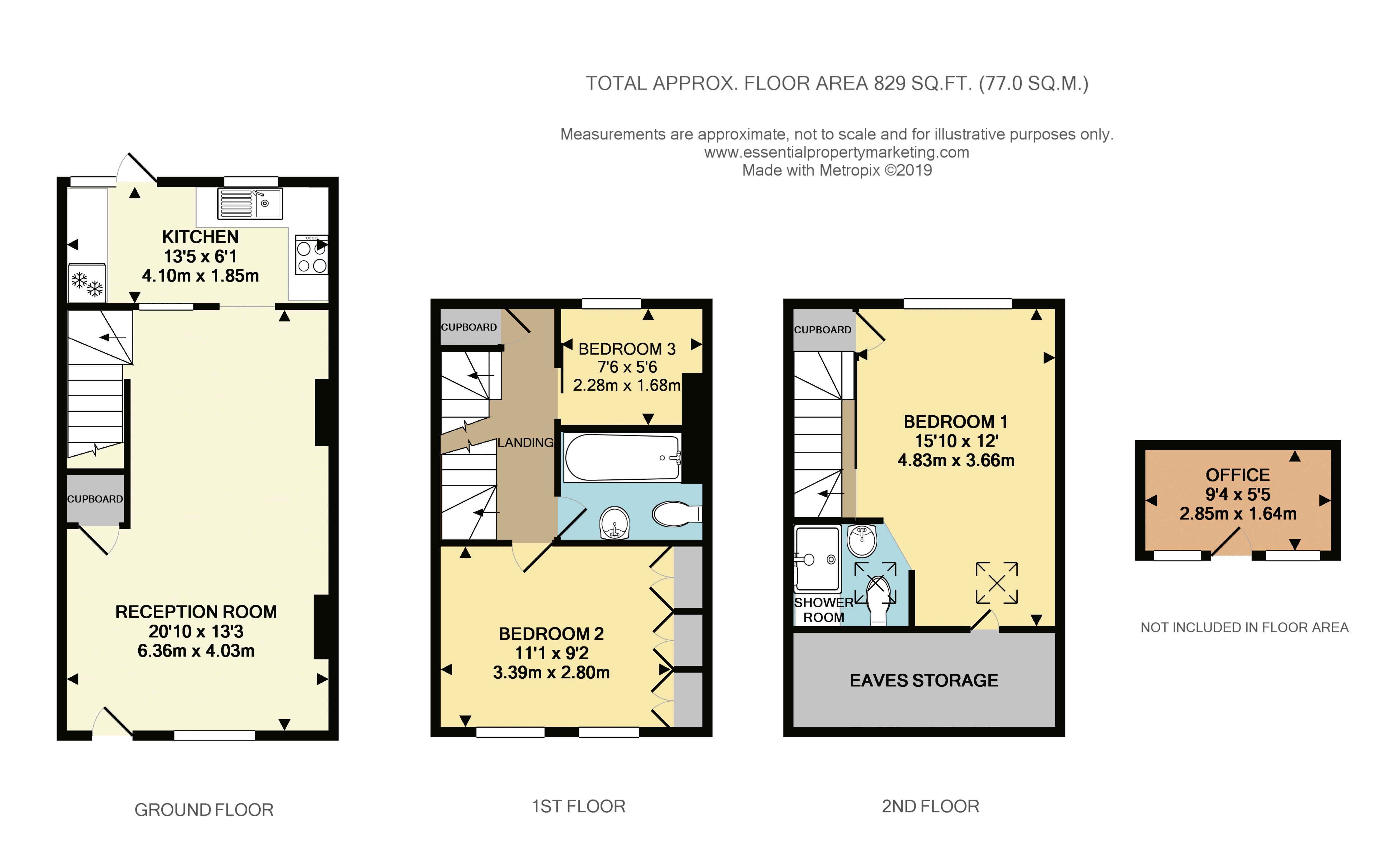 3 Bedrooms Terraced house for sale in Longfellow Road, Worcester Park KT4