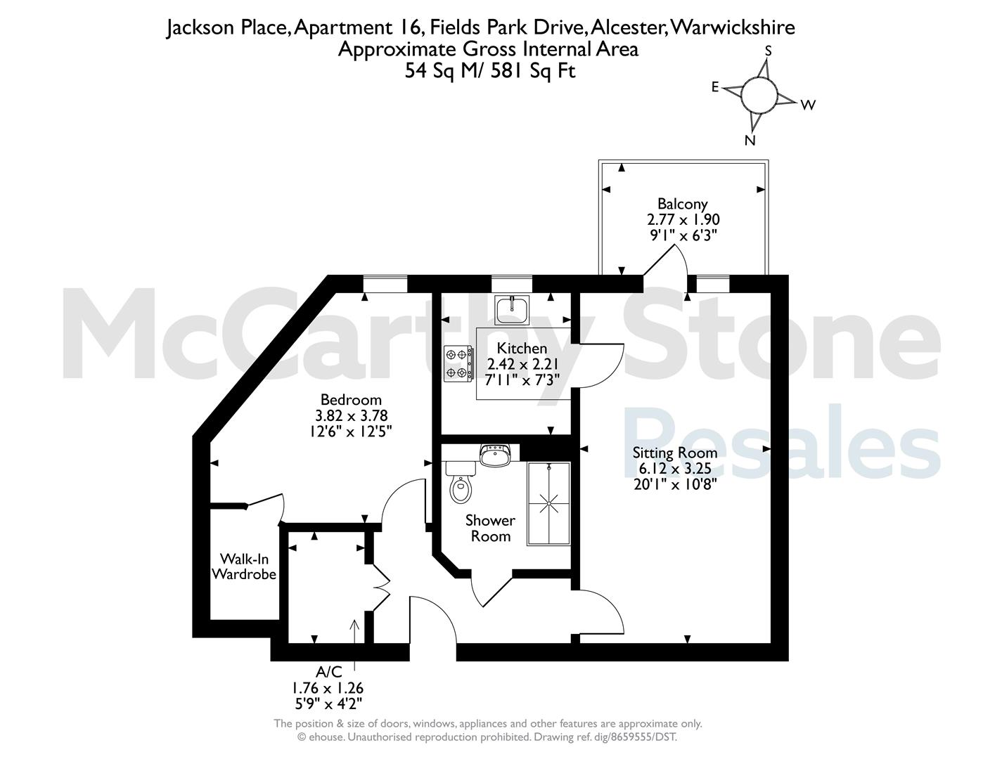 16 Jackson Place, Fields Park Drive, Alcester floorplan