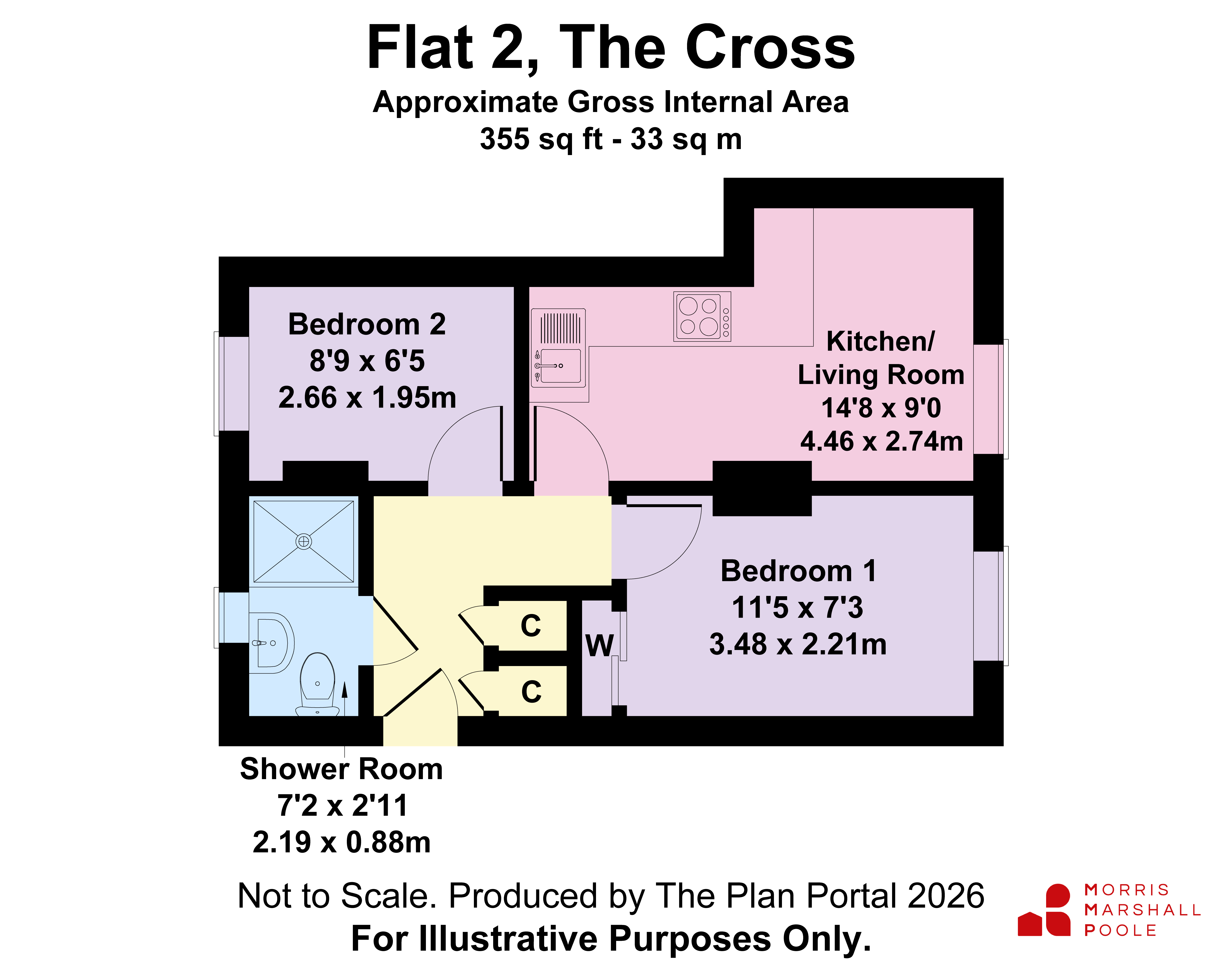 Flat 2,, The Cross, Oswestry floorplan