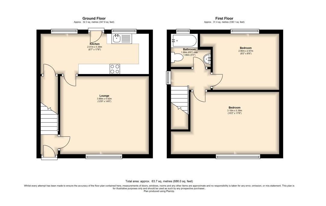 2 Bedrooms Semi-detached house to rent in Dalton Avenue, Bewsey, Warrington WA5