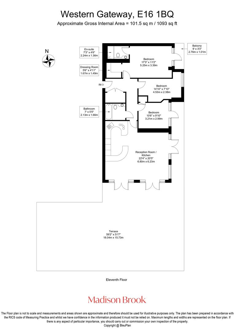 Flat 131, The Oxygen, Royal Victoria Dock floorplan