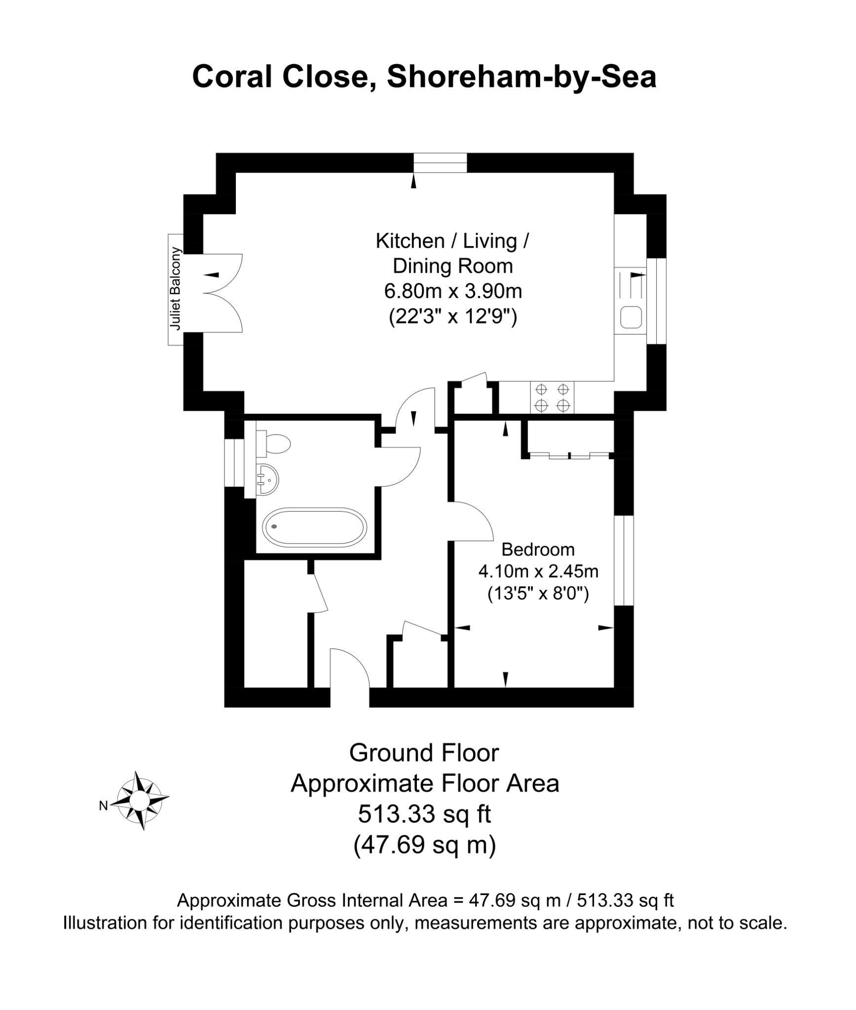 Flat 3, Swift House, Shoreham-By-Sea floorplan