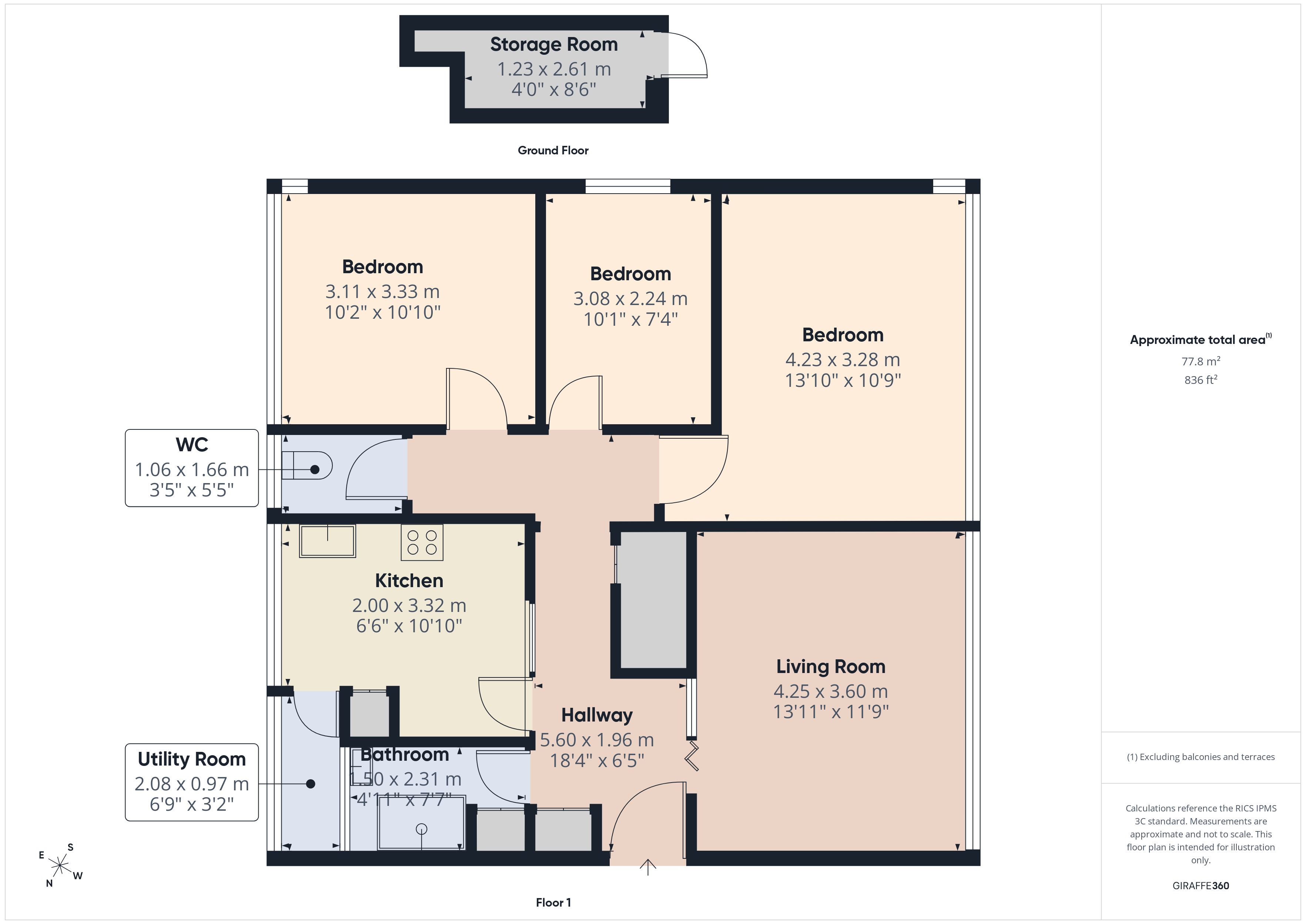 3 Atherton Court,, Meadow Lane, Berkshire floorplan