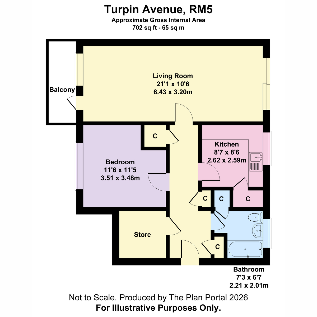 186, Turpin Avenue, Collier Row floorplan