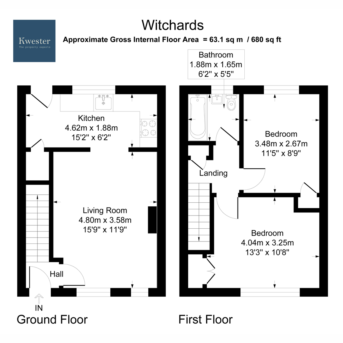 141, Witchards, Basildon floorplan