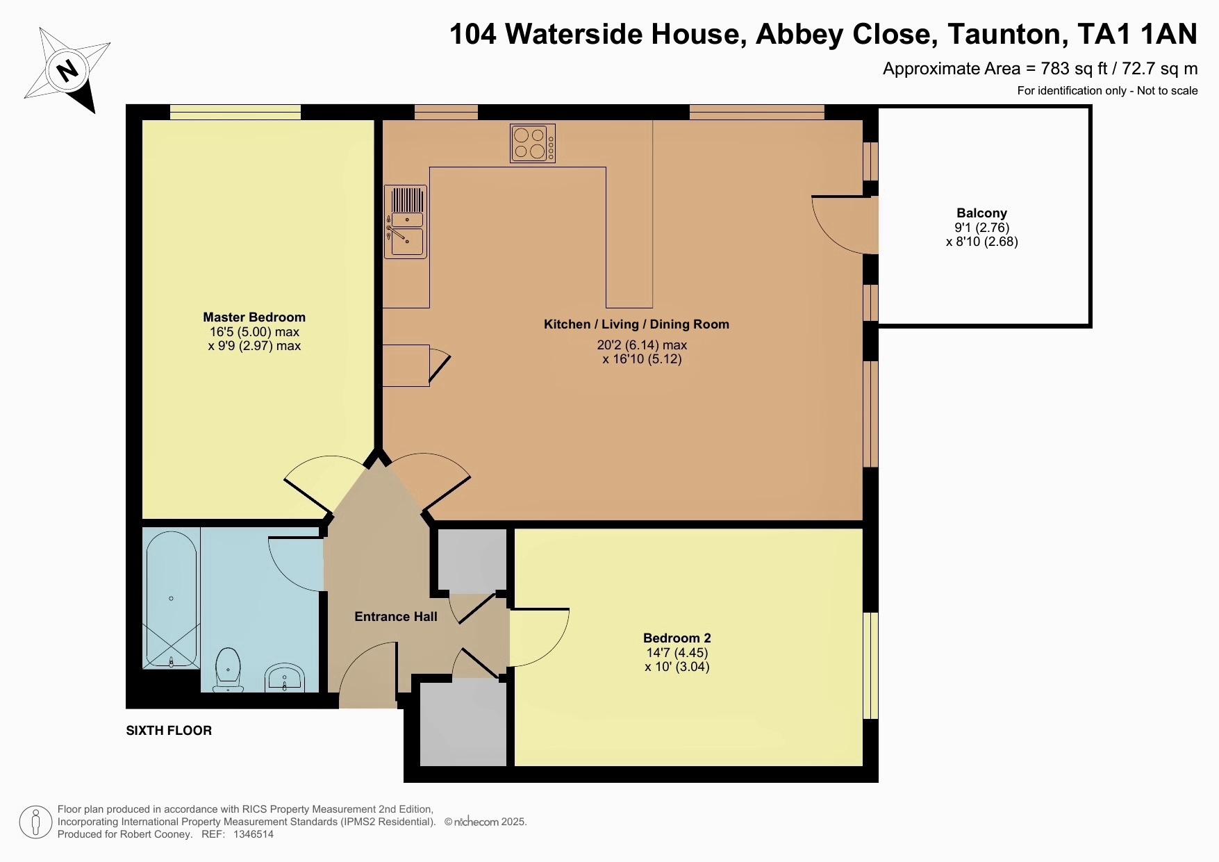 104 Waterside House, Taunton floorplan