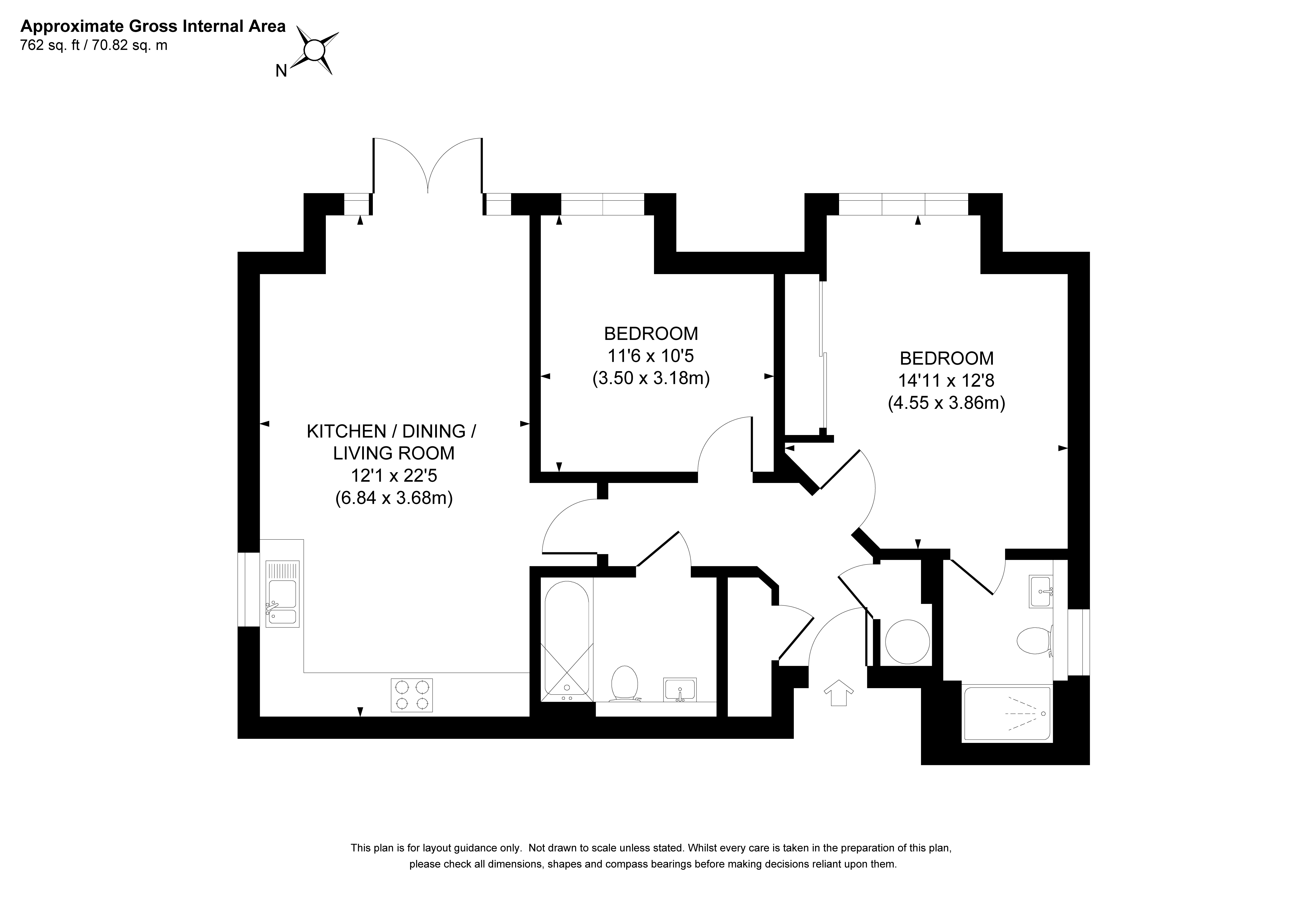 Flat 9, The Gables, 144A, London Road, Surrey floorplan