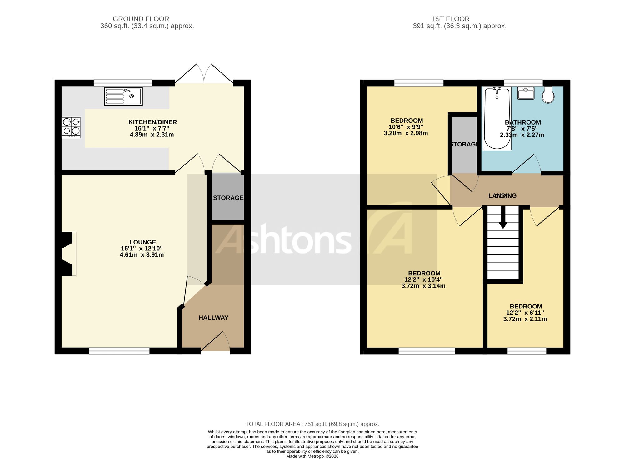2 Kendal Avenue, Warrington floorplan