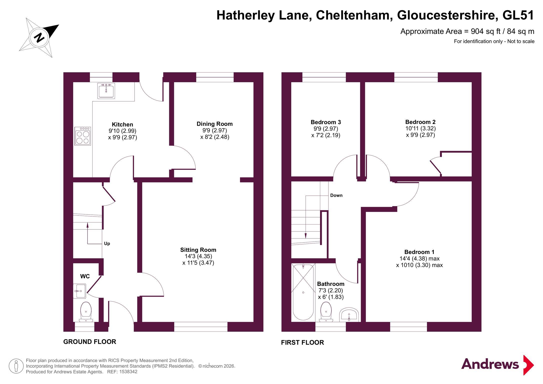 Hatherley Lane, Gloucestershire floorplan