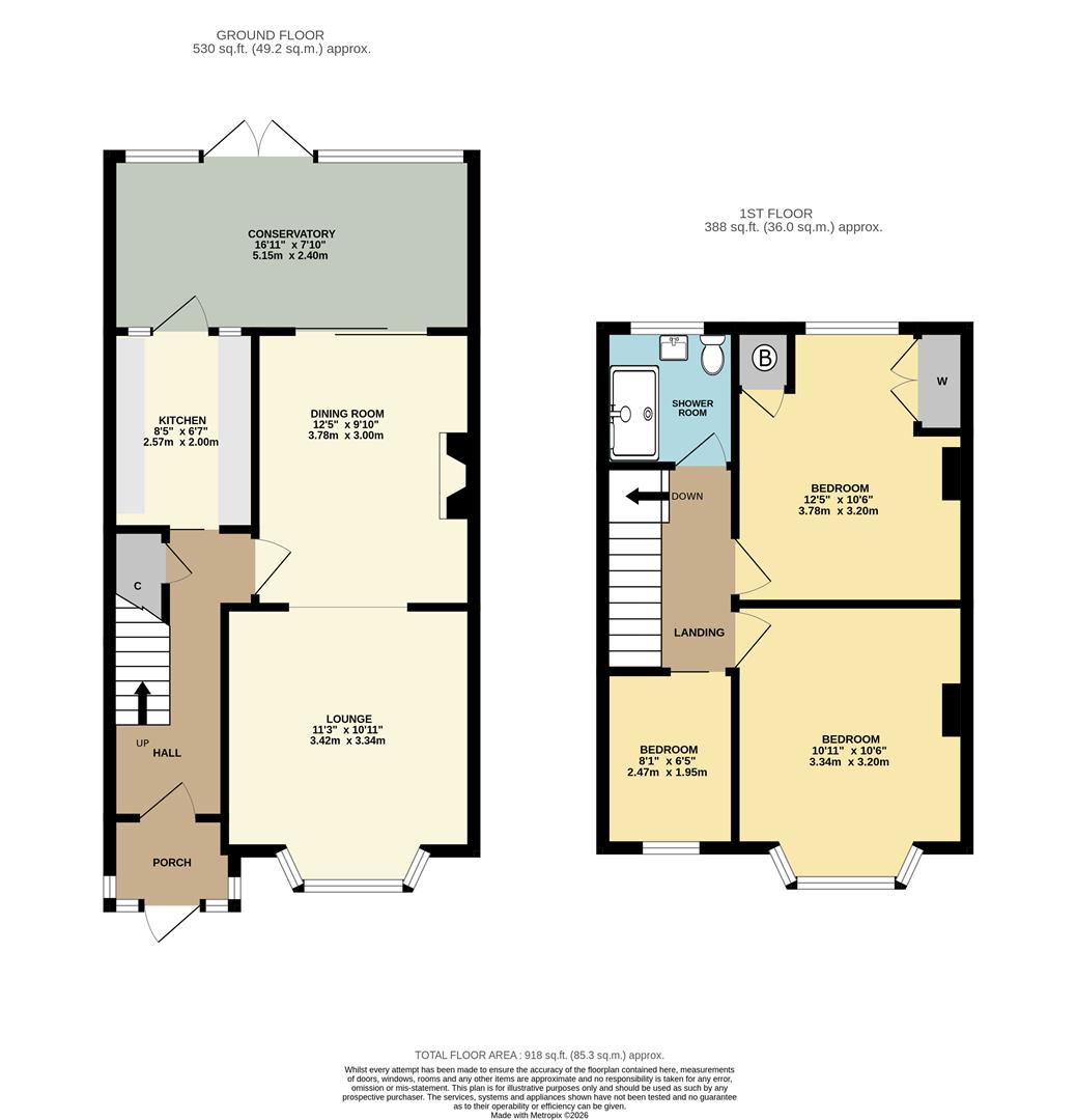 408, Beake Avenue, Coventry floorplan