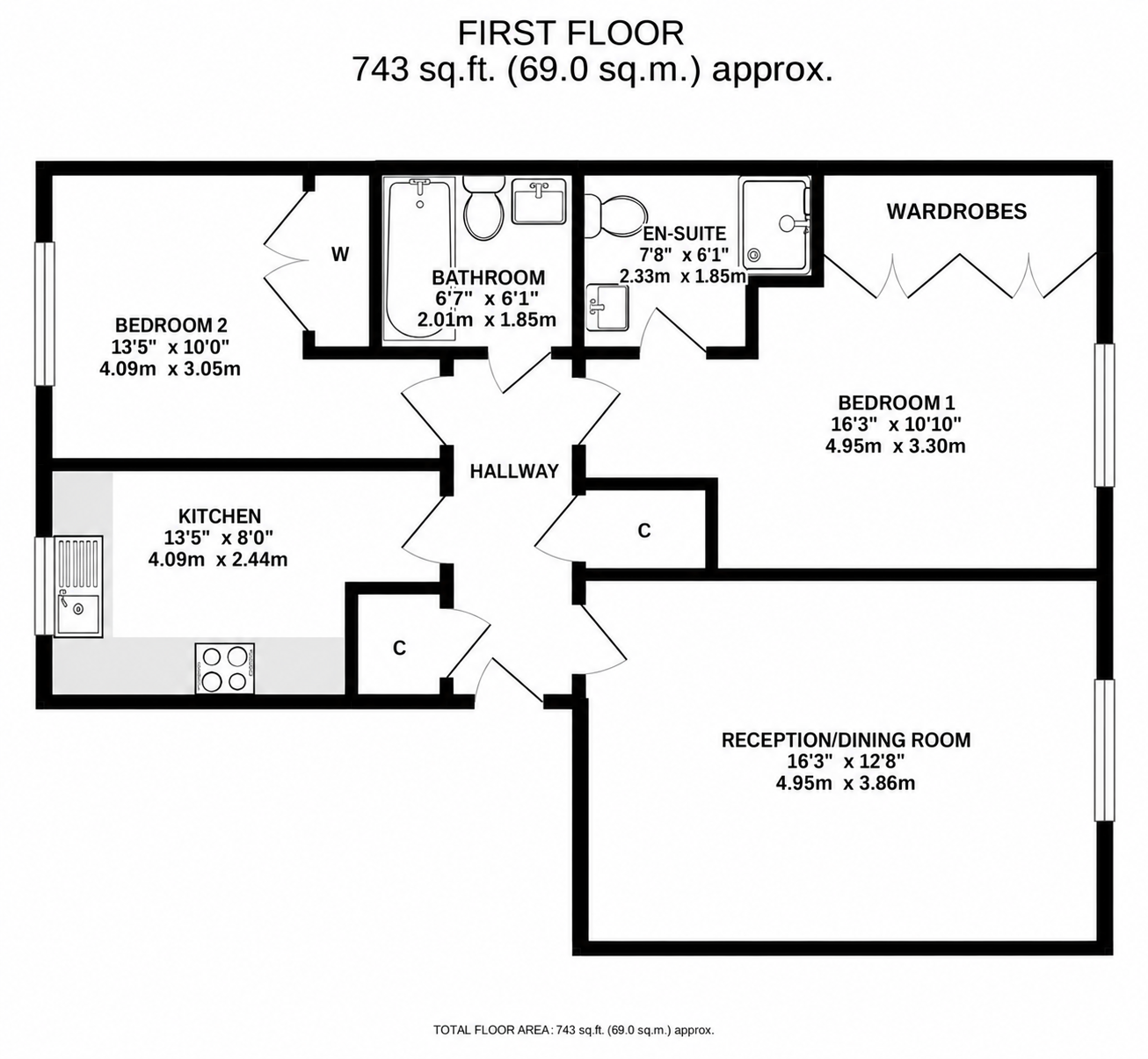 Meadow View, Chertsey floorplan