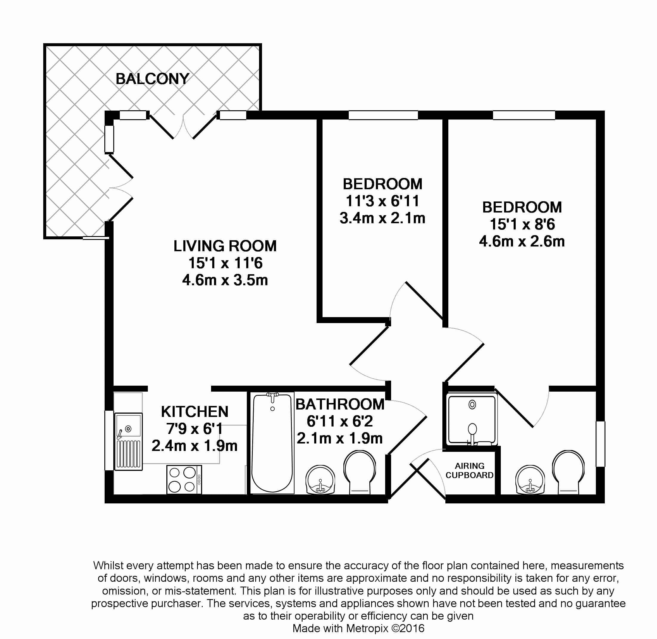 161, Great High Ground, St. Neots floorplan