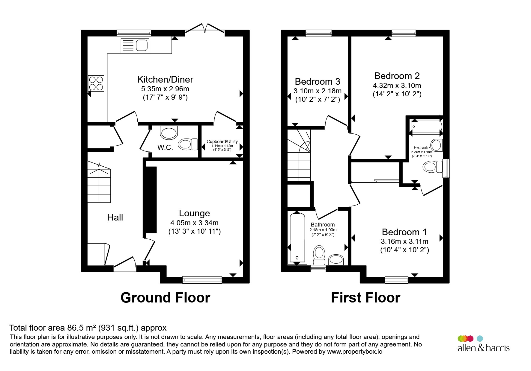 32, Hillman Road, Paisley floorplan